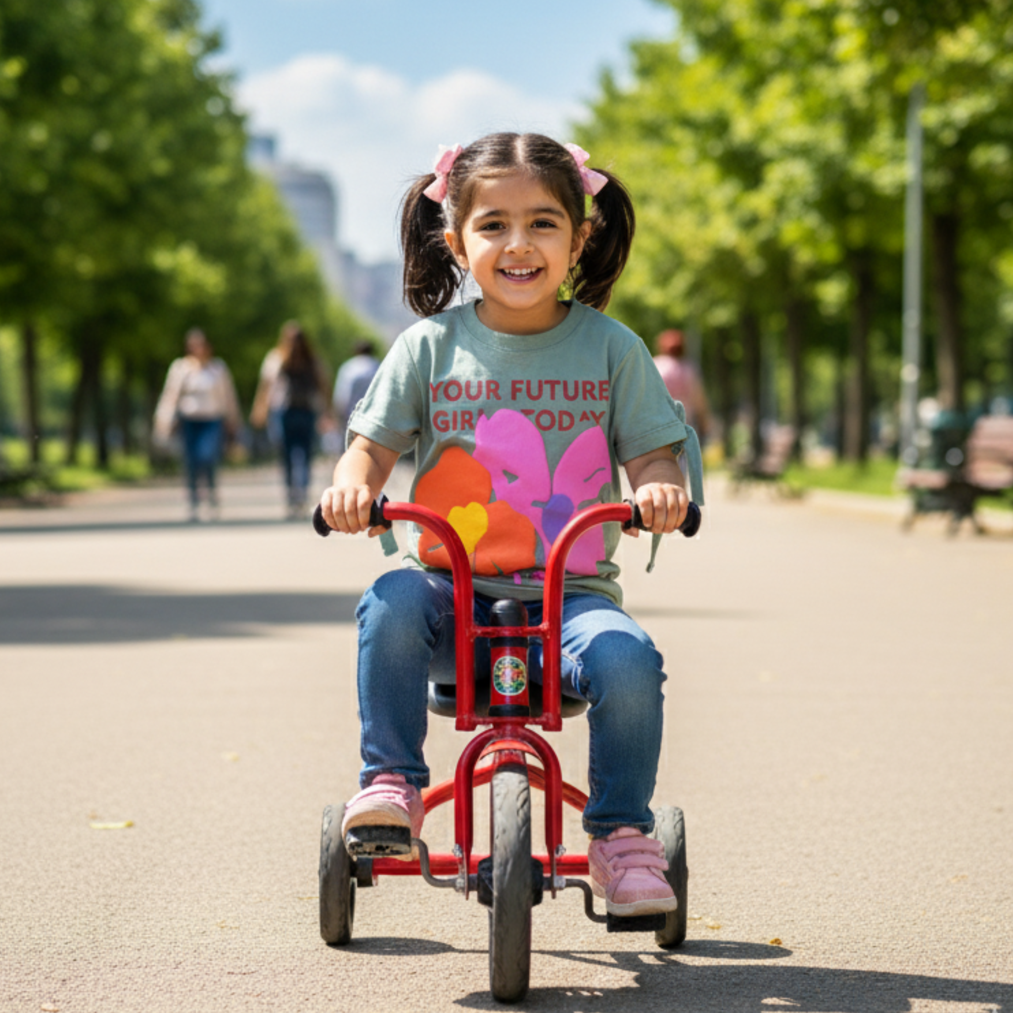 Your Future Girl T-shirt Frock for Girls â Fun & Stylish Play Dress with Bold Print Design