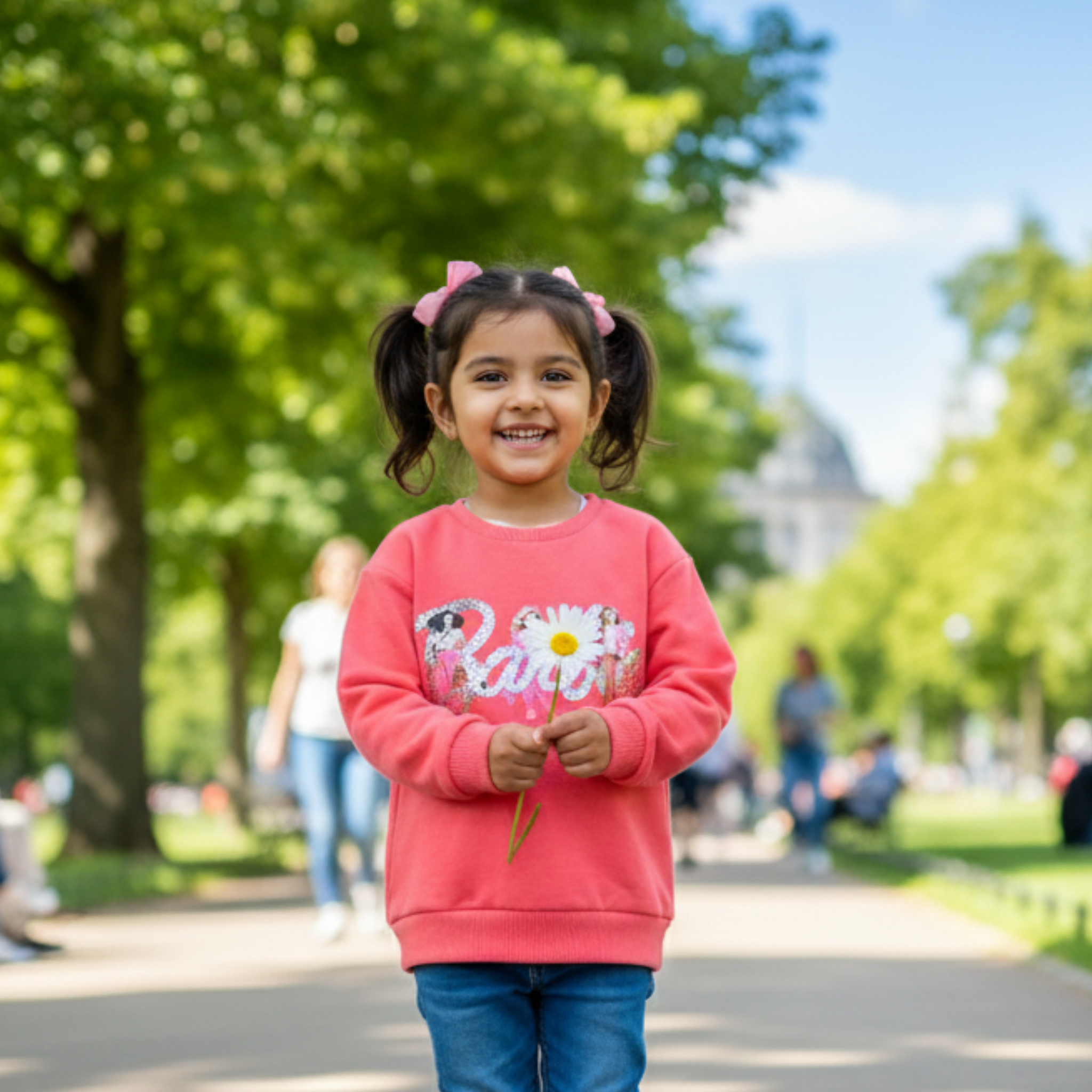 Barbie Graphic Sweatshirt Frock for Girls â Cozy & Stylish Play Dress with Glittery Print