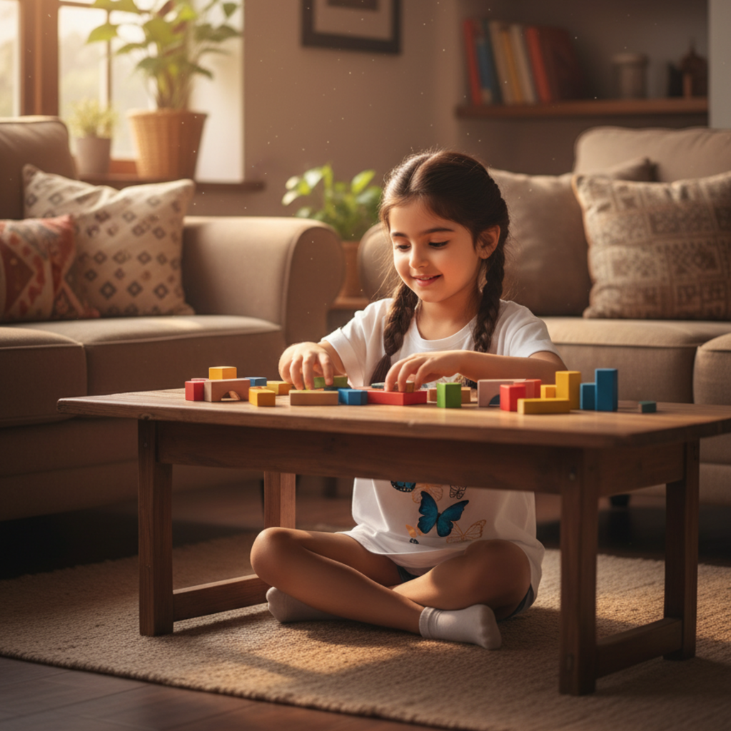 Butterfly Print T-shirt Frock for Girls â Casual Summer Dress with Denim Shorts & Fun Design