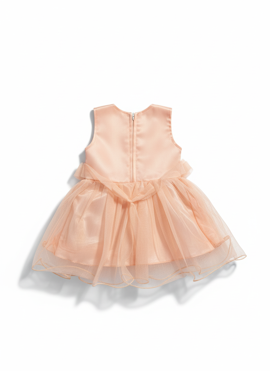 Floral Embroidered Dress with Matching Accessories for Toddler Girls